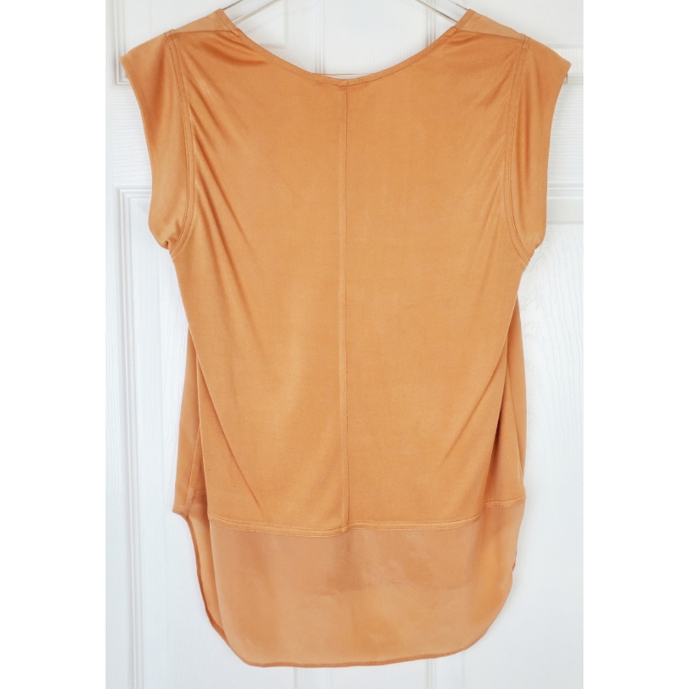 NWT a loves a clay silk fabric mix woven blouse - Picture 3 of 12